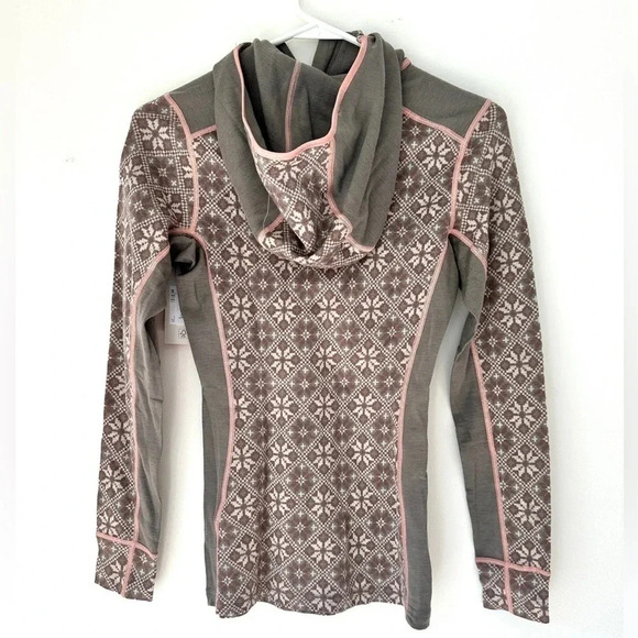 Kari Traa Rose Half Zip Baselayer Hoodie - 100% Merino Wool - Picture 4 of 8